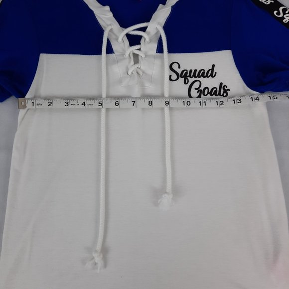 5 For $20.00 No Boundaries Squad Goals Lace Up Top, Size Small - Picture 12 of 14